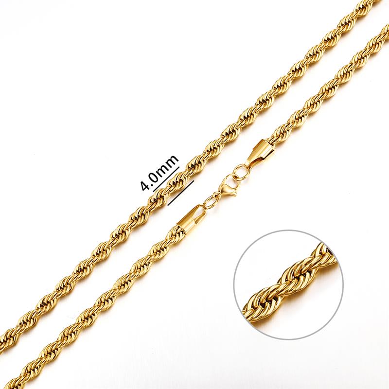 Corrente Rope ICE 2/3/4/5/6mm - Peça Premium (resistente à água) - ICE BRO JOIAS
