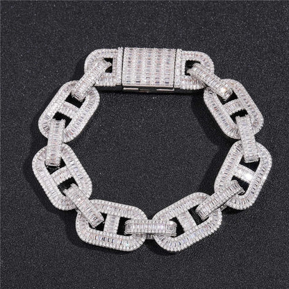 Pulseira Baguette 15mm - Peça Premium (resistente à água) - ICE BRO JOIAS
