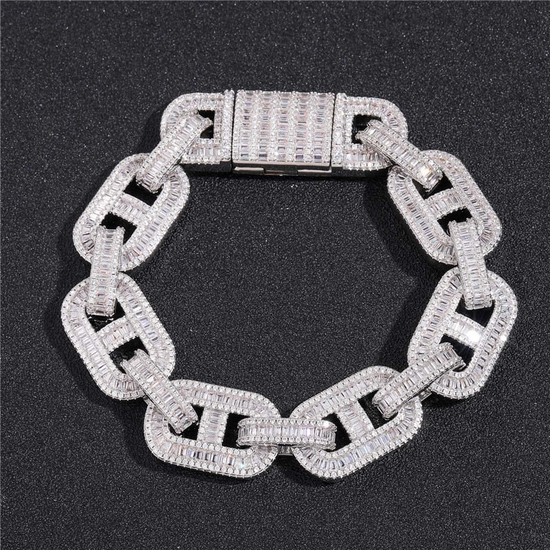 Pulseira Baguette 15mm - Peça Premium (resistente à água) - ICE BRO JOIAS
