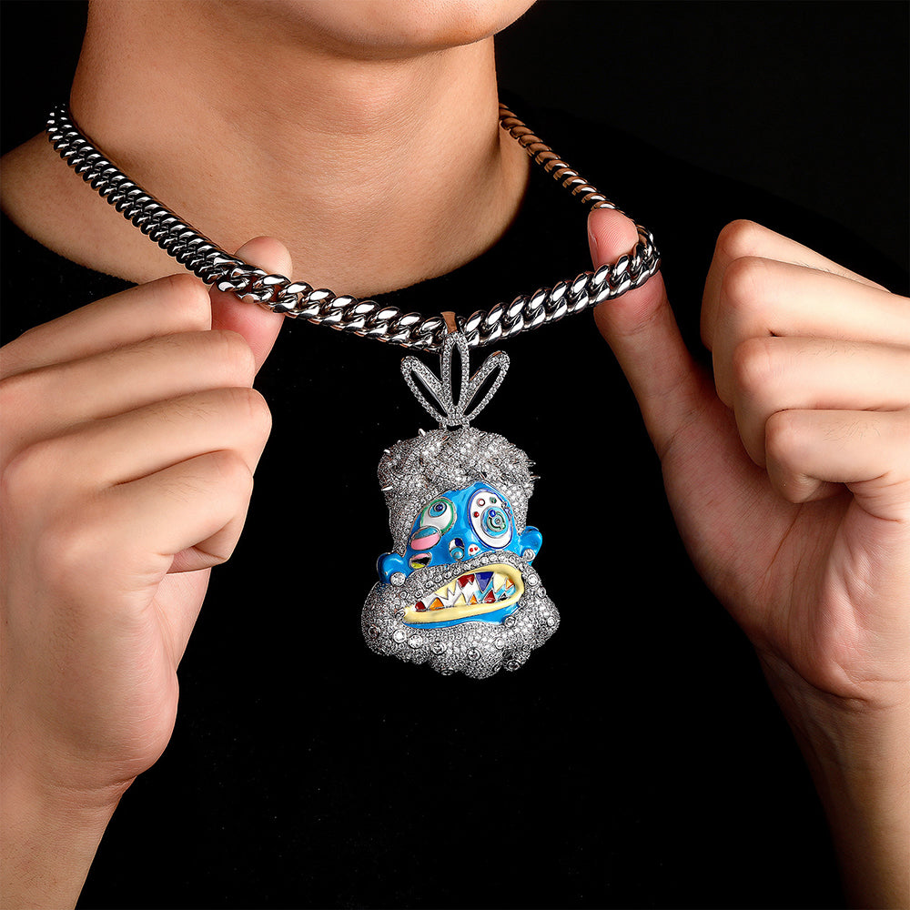 Pingente Utopia Dream Type Travis Scott Ice Cravejado - Peça Premium (resistente à água) - ICE BRO JOIAS