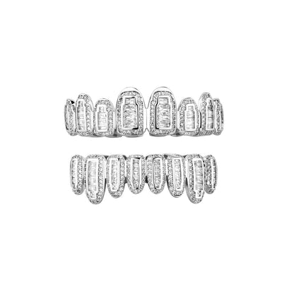 Grillz Luxo Cravejado ICE - com Molde de Silicone para ajustar - ICE BRO JOIAS