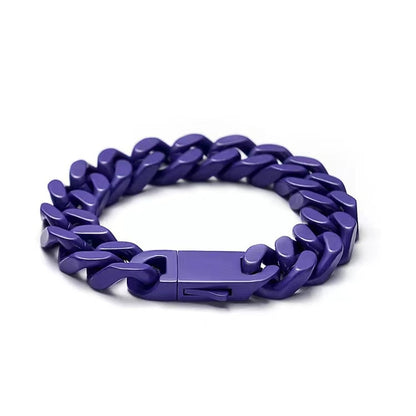 Pulseira Colorida 13mm Cuban Premium - Não é acrílico - 20cm - Peça Premium (resistente à água) - ICE BRO JOIAS