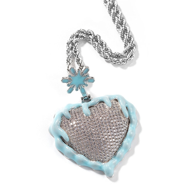 Pingente ICE Luminoso de Emoji Coração - Exclusivo Ice Bro Joias - ICE BRO JOIAS