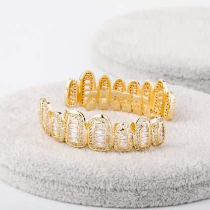 Grillz Luxo Cravejado ICE - com Molde de Silicone para ajustar - ICE BRO JOIAS