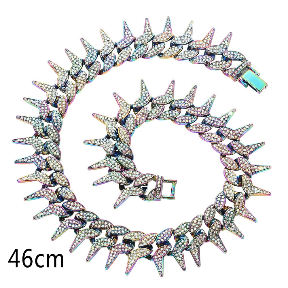 Corrente e Pulseira Spiked Ice - Neon - ICE BRO JOIAS