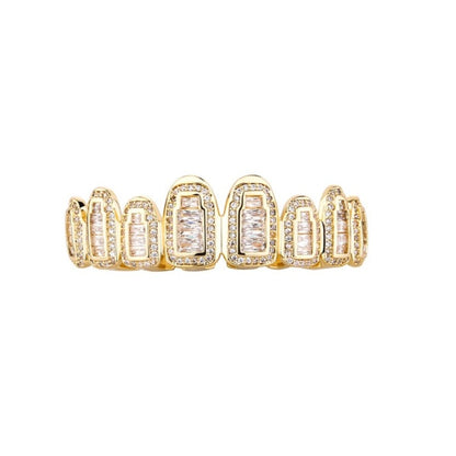 Grillz (avulso) Luxo Cravejado ICE - com Molde de Silicone para ajustar aos dentes - ICE BRO JOIAS