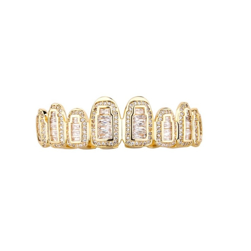Grillz (avulso) Luxo Cravejado ICE - com Molde de Silicone para ajustar aos dentes - ICE BRO JOIAS