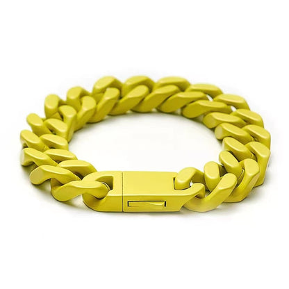 Pulseira Colorida 13mm Cuban Premium - Não é acrílico - 20cm - Peça Premium (resistente à água) - ICE BRO JOIAS
