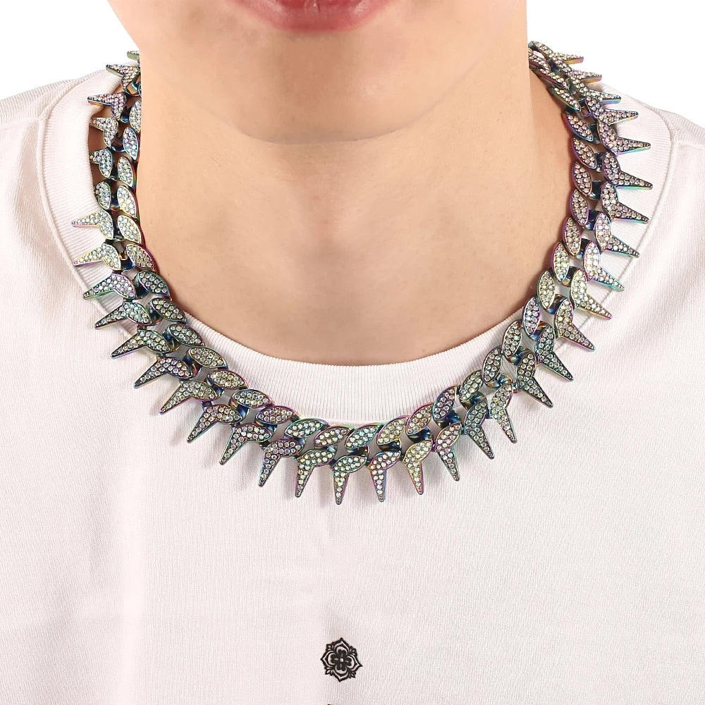 Corrente e Pulseira Spiked Ice - Neon - ICE BRO JOIAS