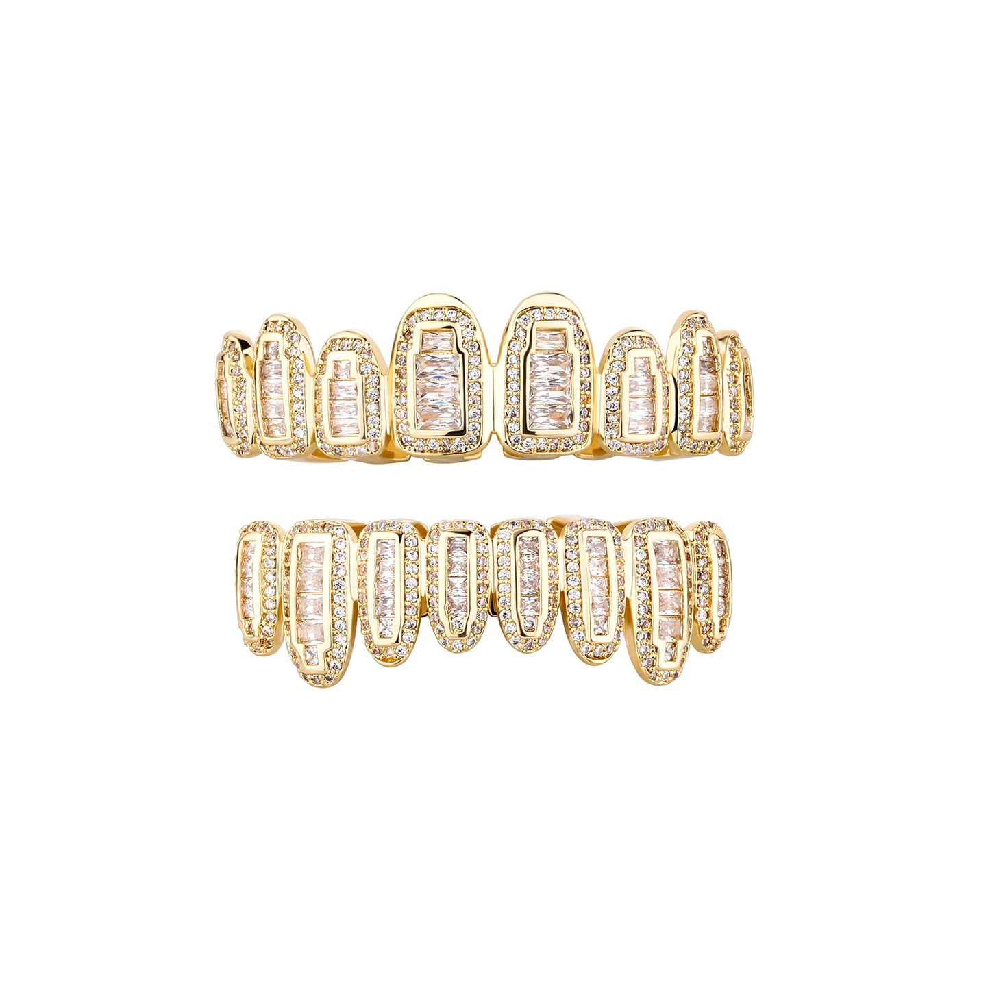 Grillz Luxo Cravejado ICE - com Molde de Silicone para ajustar - ICE BRO JOIAS