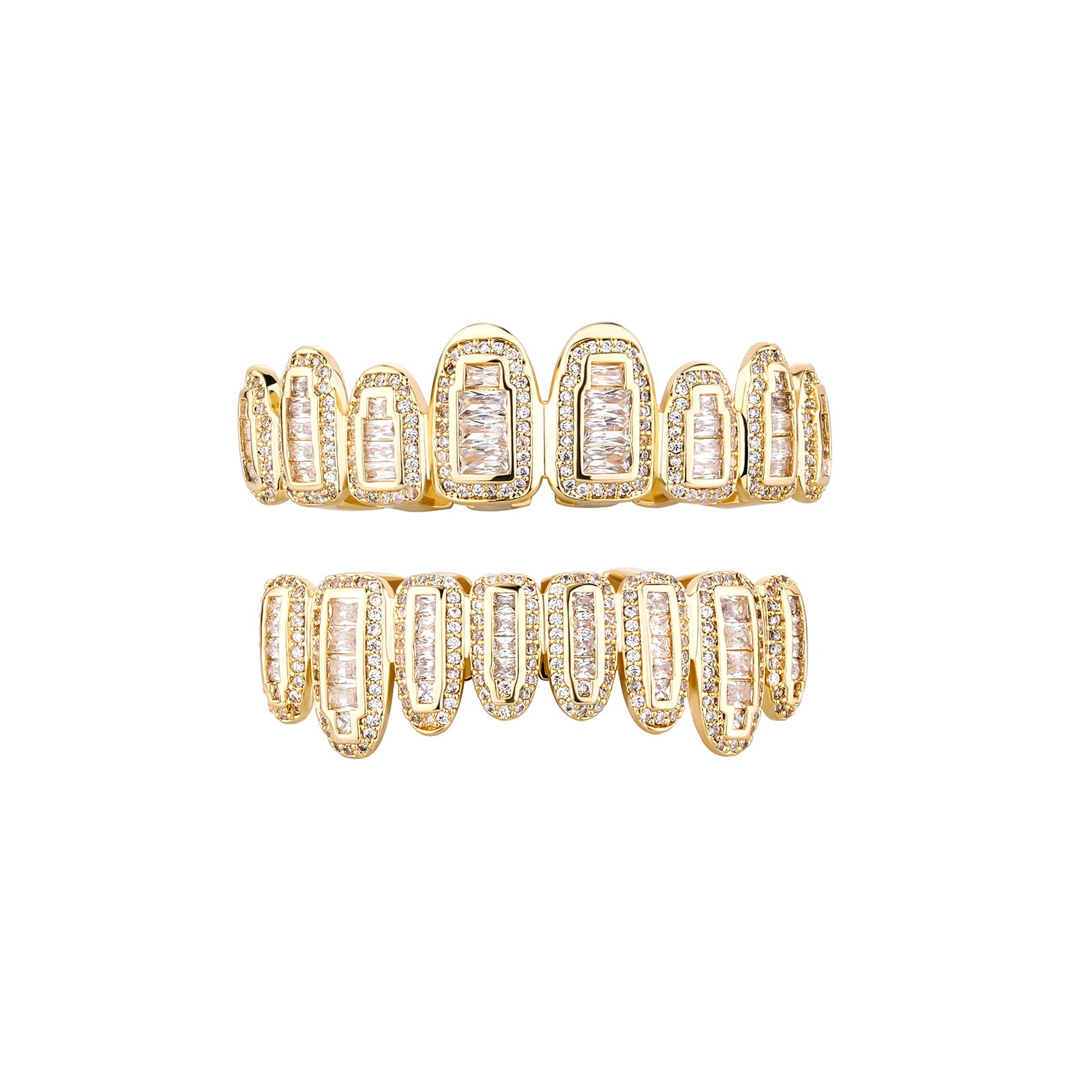Grillz Luxo Cravejado ICE - com Molde de Silicone para ajustar - ICE BRO JOIAS