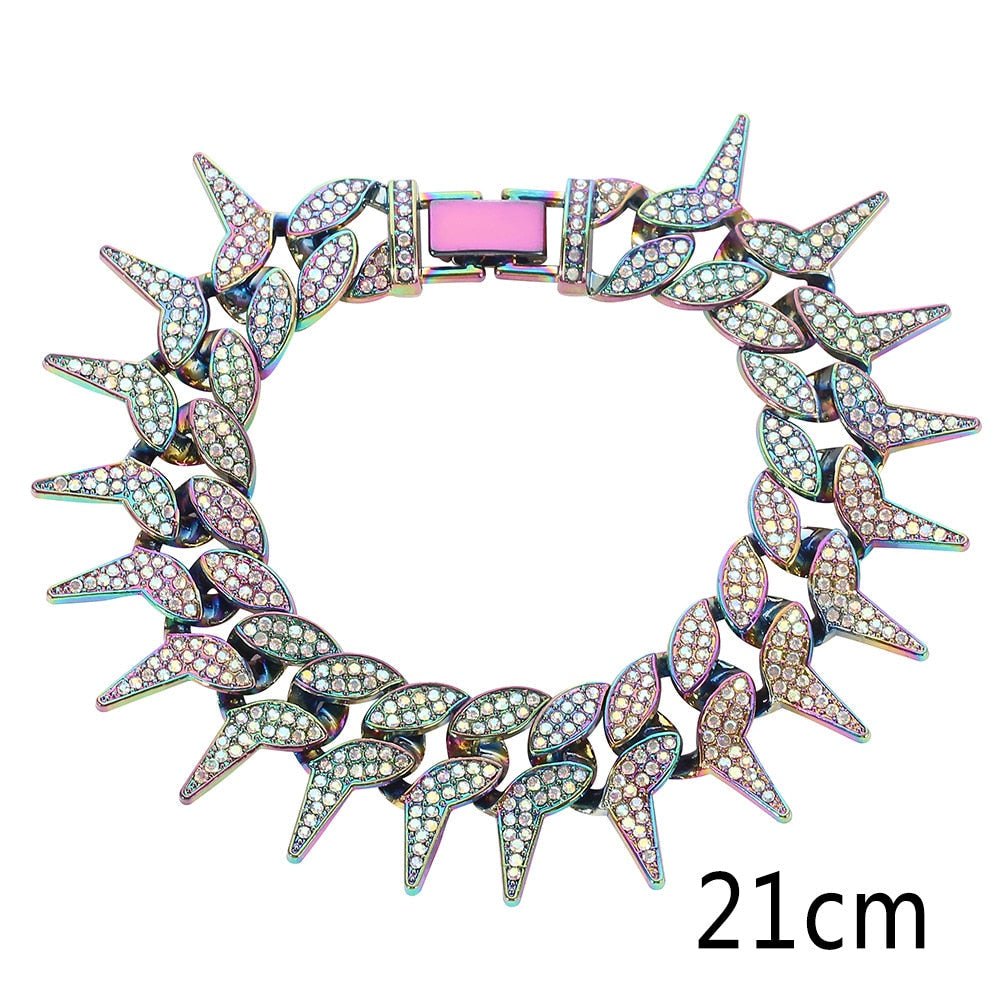 Corrente e Pulseira Spiked Ice - Neon - ICE BRO JOIAS