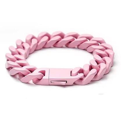 Pulseira Colorida 13mm Cuban Premium - Não é acrílico - 20cm - Peça Premium (resistente à água) - ICE BRO JOIAS