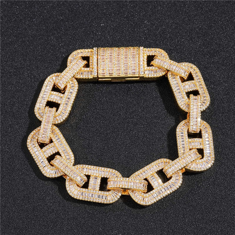 Pulseira Baguette 15mm - Peça Premium (resistente à água) - ICE BRO JOIAS