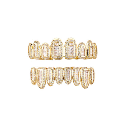 Grillz Luxo Cravejado ICE - com Molde de Silicone para ajustar - ICE BRO JOIAS