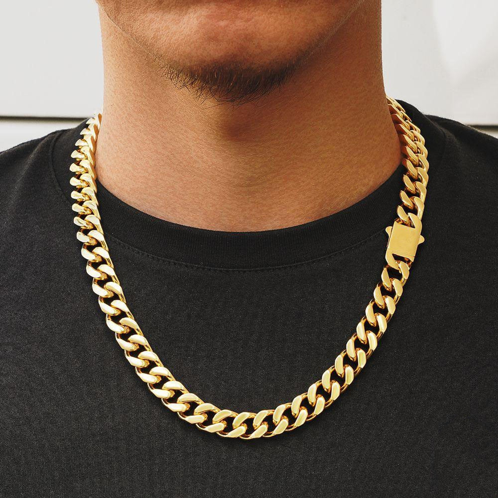 Corrente Cuban 18k Cravejada ICE - Peça Premium (resistente à água) - ICE BRO JOIAS