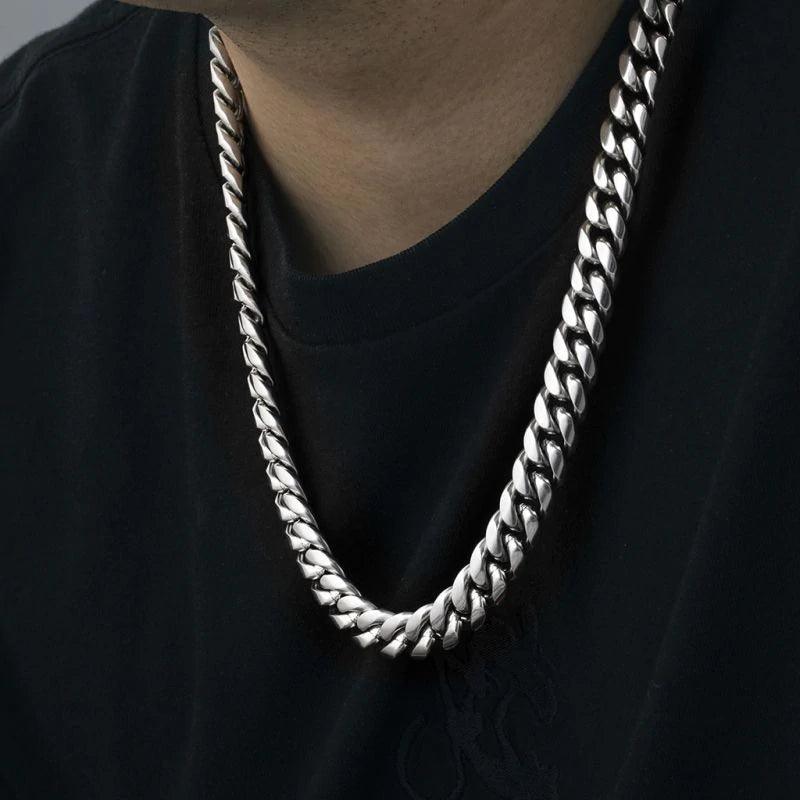 Corrente Duplo Grume com Feixo Gaveta + Pulseira de Brinde - Aço Inoxidavel - ICE BRO JOIAS