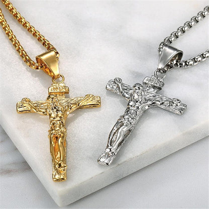 Pingente Jesus na Crucificado + Corrente de BRINDE! - ICE BRO JOIAS