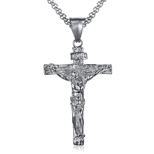 Pingente Jesus na Crucificado + Corrente de BRINDE! - ICE BRO JOIAS