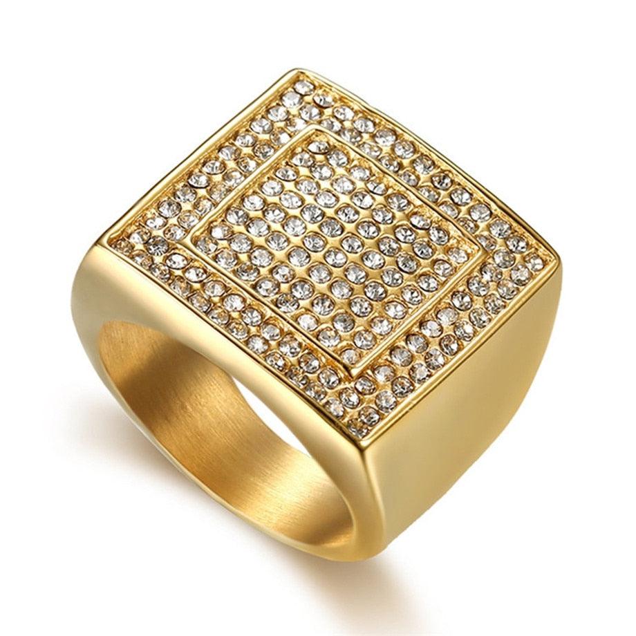 Anel cravejado 18k - ICE BRO JOIAS