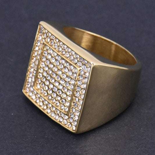 Anel cravejado 18k - ICE BRO JOIAS