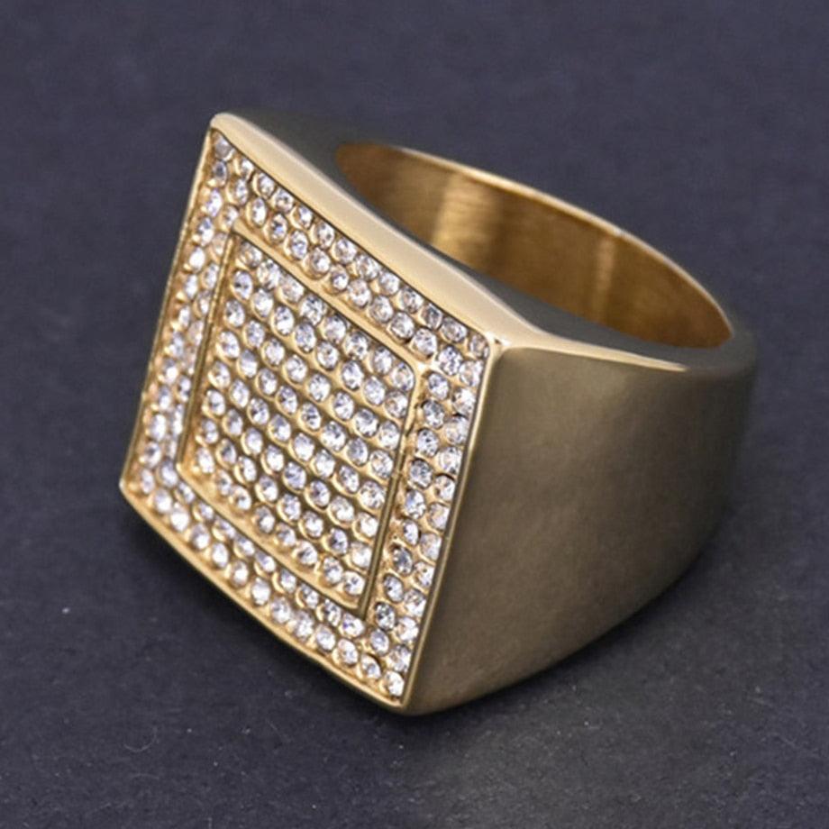 Anel cravejado 18k - ICE BRO JOIAS