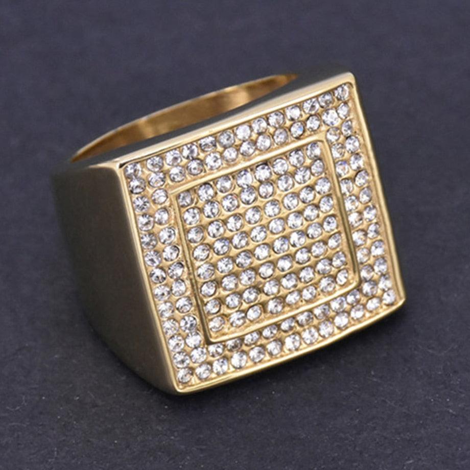 Anel cravejado 18k - ICE BRO JOIAS