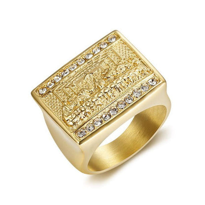 Anel Última Ceia 18k - ICE BRO JOIAS