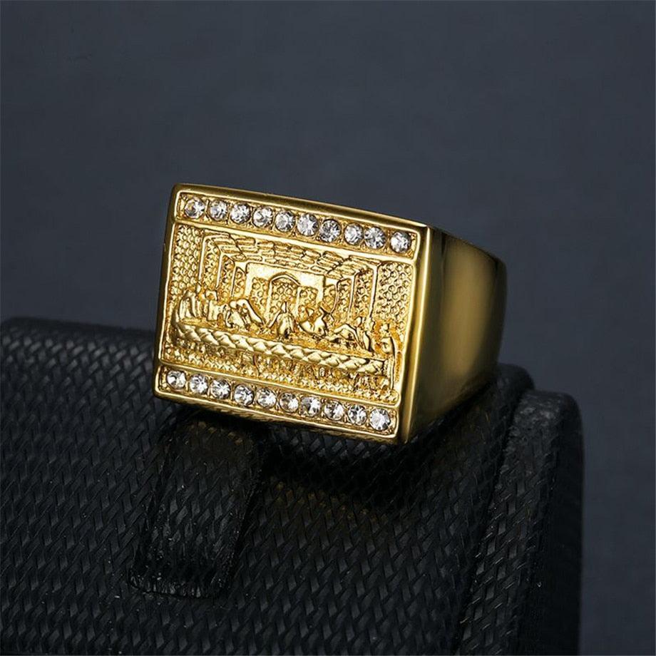 Anel Última Ceia 18k - ICE BRO JOIAS
