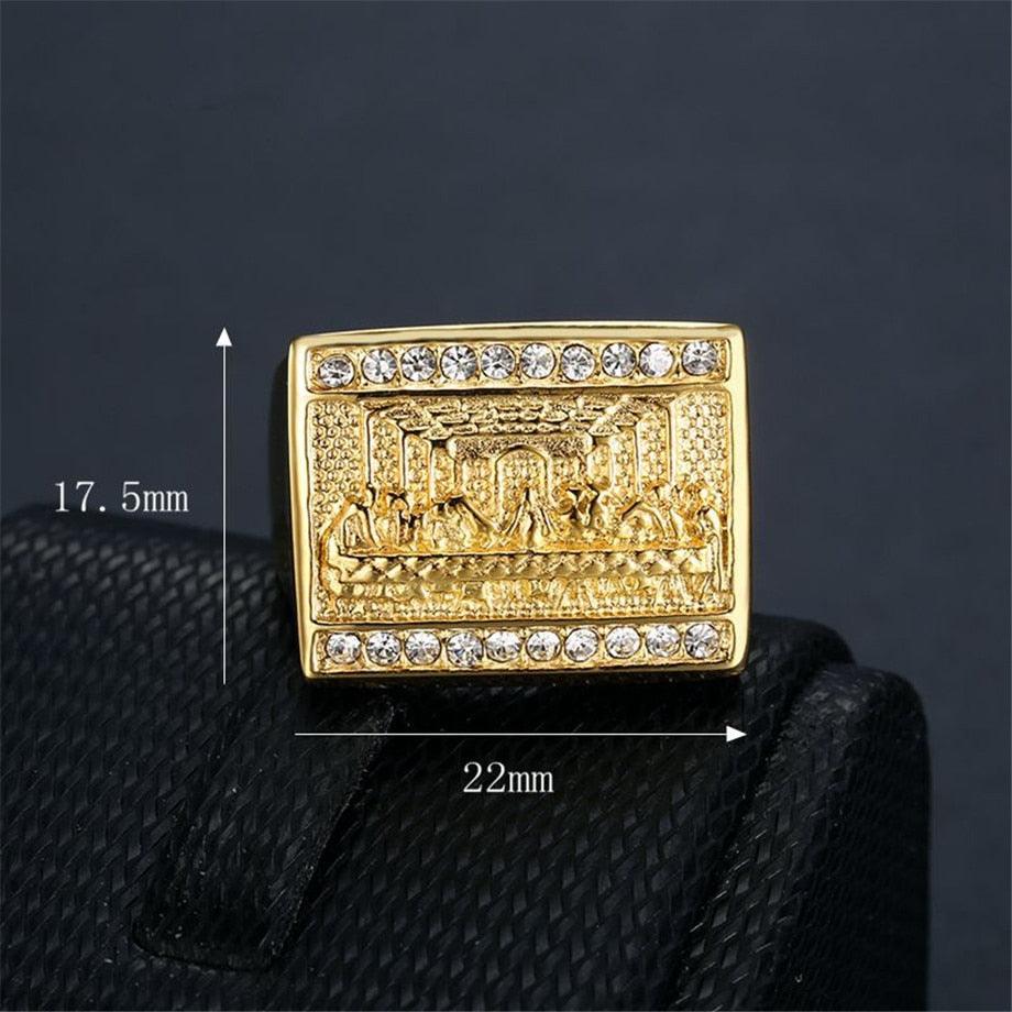 Anel Última Ceia 18k - ICE BRO JOIAS