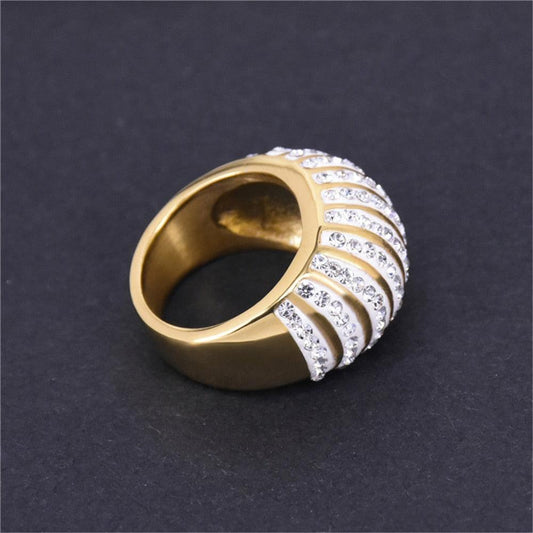 Anel cravejado Feminino 18k - ICE BRO JOIAS