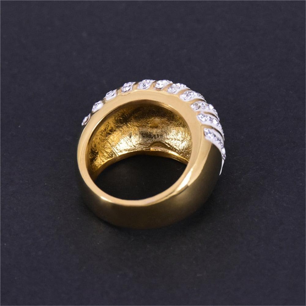 Anel cravejado Feminino 18k - ICE BRO JOIAS