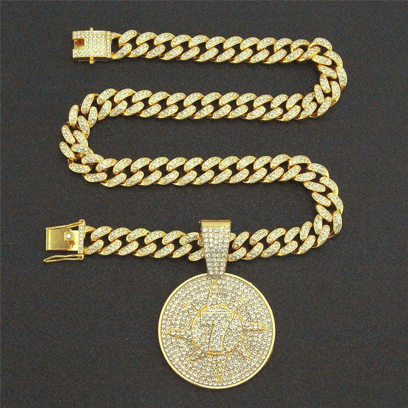 Pingente luxury nº 7 + Corrente Miami Cuban de brinde - ICE BRO JOIAS