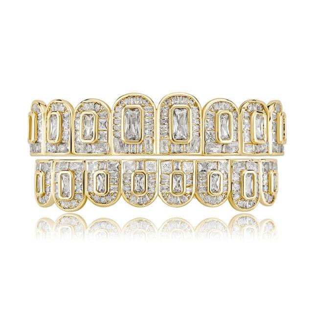 Grillz Luxo Cravejado e Zircônia - Tamanho Único (cima e baixo) - ICE BRO JOIAS