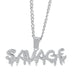 Pingente, Savage(Selvagem) Cravejado, com Corrente de Brinde - ICE BRO JOIAS