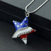 Pingente cravejado Bandeira Americana em Estrela - ICE BRO JOIAS