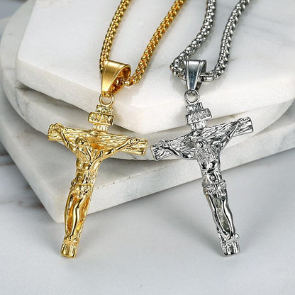 Pingente Jesus na Crucificado + Corrente de BRINDE! - ICE BRO JOIAS
